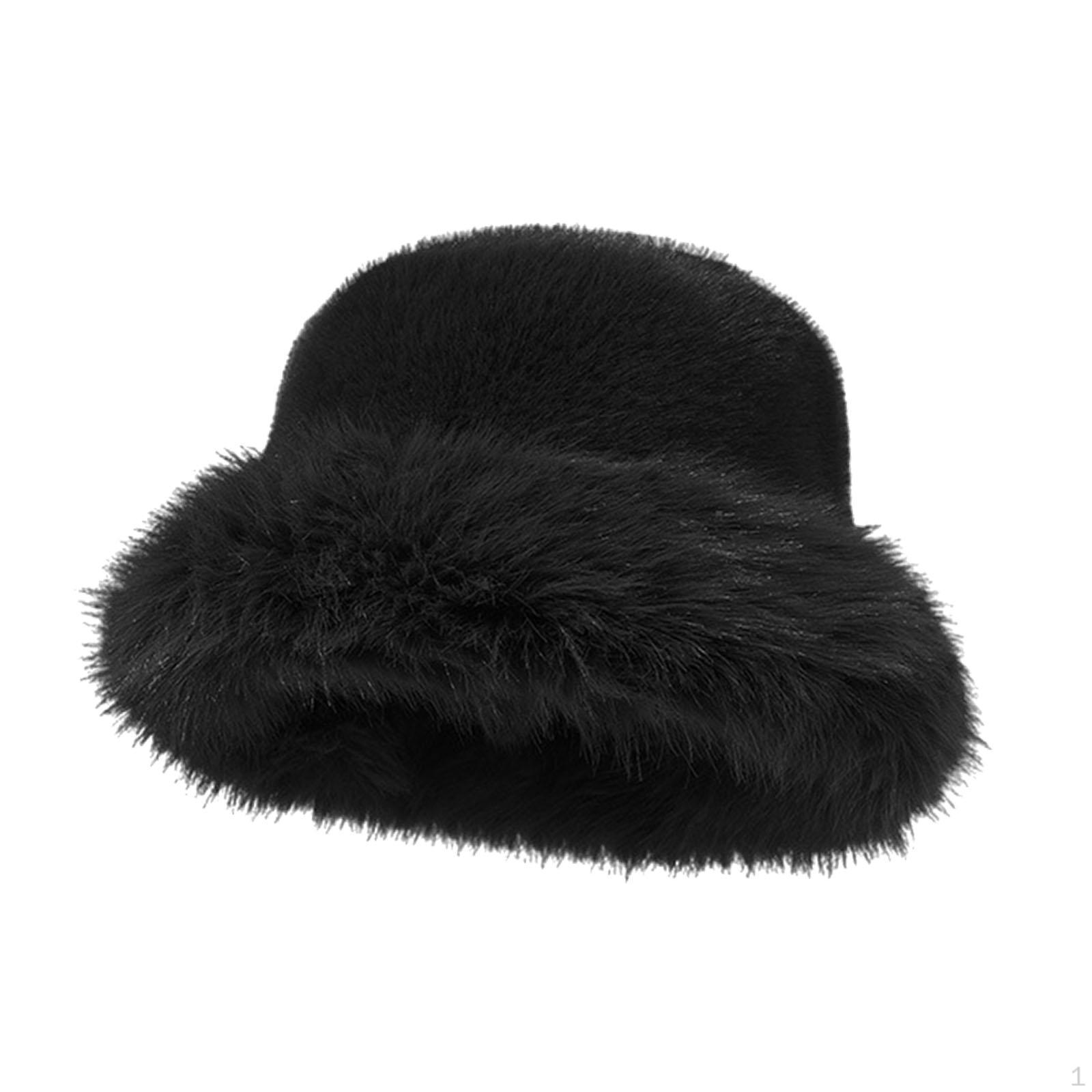 Faux Bucket Hat Cossack Russian for Outdoor Snowboard Riding чёрный