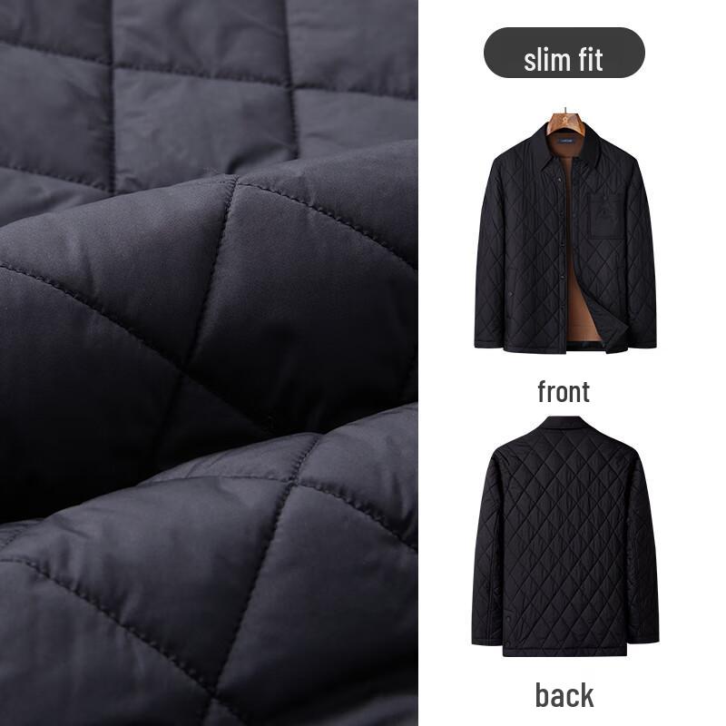 MONTAGUT Men's Lamb Wool Padded Diamond Quilted Jacket