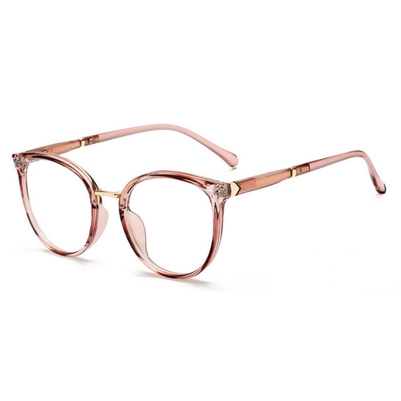 

Spring Leg Anti-blue Light Oval Prescription Glasses Women TR90 Cat Eye Short-sight Eyewear Diopter 0 -0.5 -0.75 -1.0 To -6.0 0