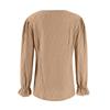Women's Casual And Fashionable Color Round Neck Sleeve Long Sleeved Top