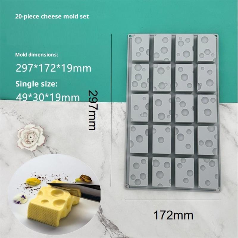 15/20 Hole Cheese Silicone Mold Fondant Cake Mold Diy Chocolate Baking Tools Cake Decoration Accessories Bakeware