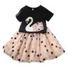 FiveFive Baby Girls Clothes Sets Summer Toddler Girls Clothes Tracksuit Suit Pattern T-shirt+Skirt Kids Outfit Children Clothes