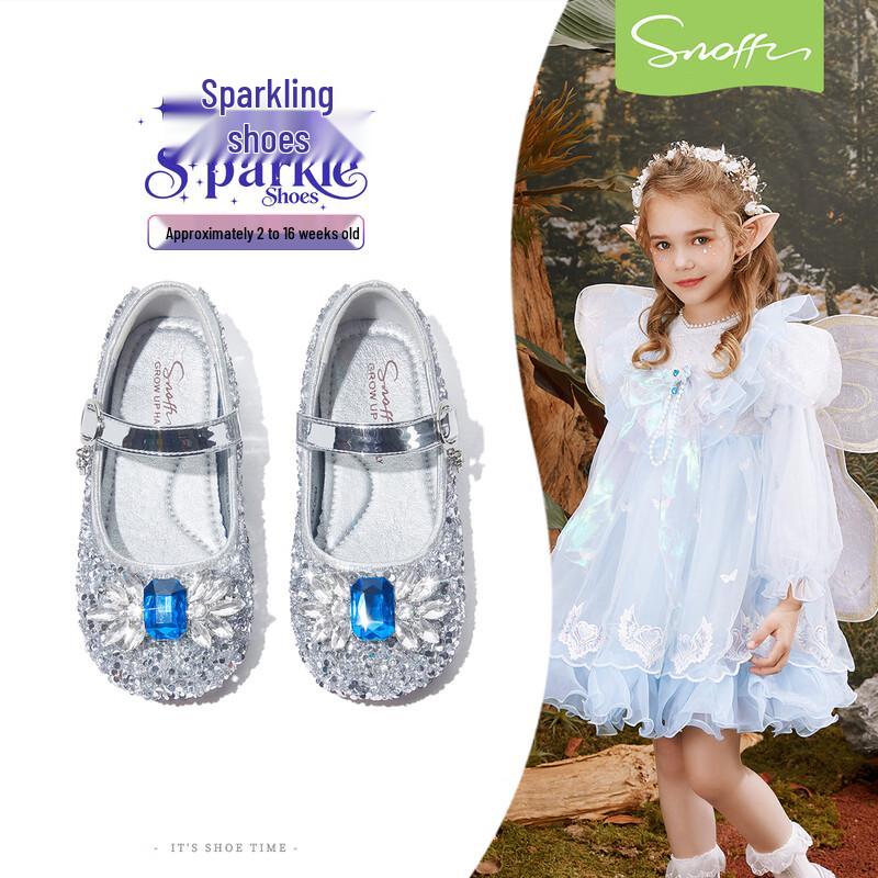 Snafee Girls  Elsa Princess Crystal Performance Shoes 29