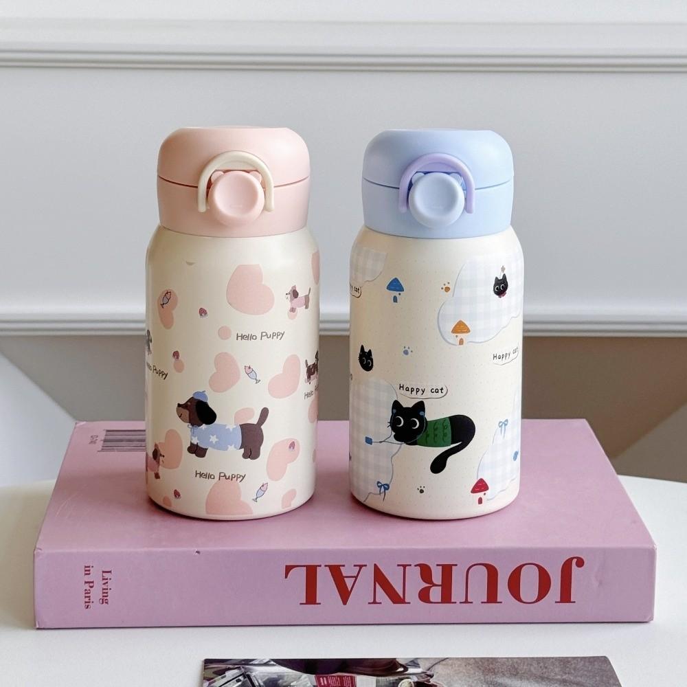 Stainless Steel Coffee Mug 330ml Students Pocket Flask Cute Small Thermal Cup
