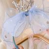 Lovely Shining  Bow Children Head Hoop Mesh Yarn Bow Headband Crown