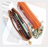 Transparent PU Leather Pencil Case with Window - 3D Stationery & Makeup Bag, Portable Storage Box