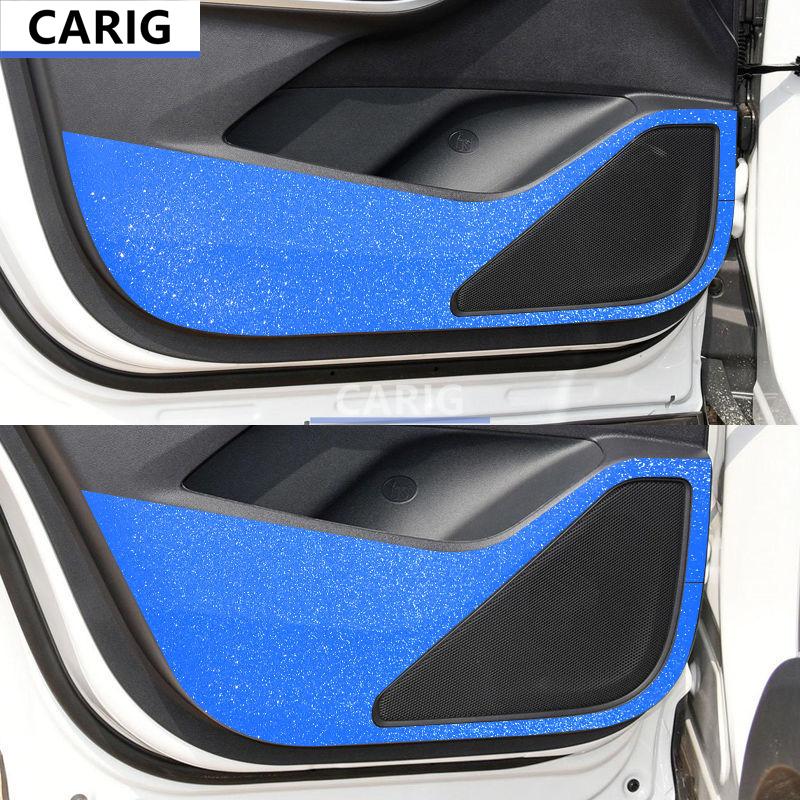 For CHANGAN CS75 PLUS 20-21 Door Anti-kick Sticker Modified Carbon Fiber Pattern Interior Car Film Accessories Modification