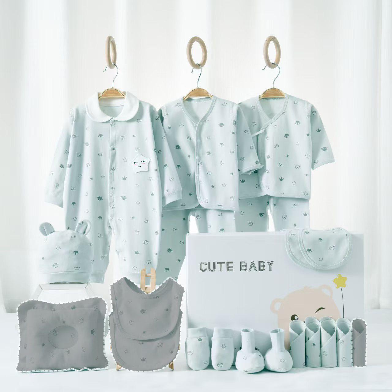 

Подарочная коробка для новорожденного: Осенне-зимний комплект детской одежды из чистого хлопка для мальчиков и девочек Newborn [Simple Bag - No Gift Box]