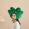 Novel Funny Little Grass Headgear Plush Little Grass Hat Cartoon Plant Headgear Hat Photography Props for Women Men