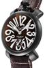 Outlet Genuine Boxless Watch MANUALE 48MM Brown Dial Manual Winding Daily Waterproof Brown [Gaga Milano] 5012.04S-BRW Men's [Item]