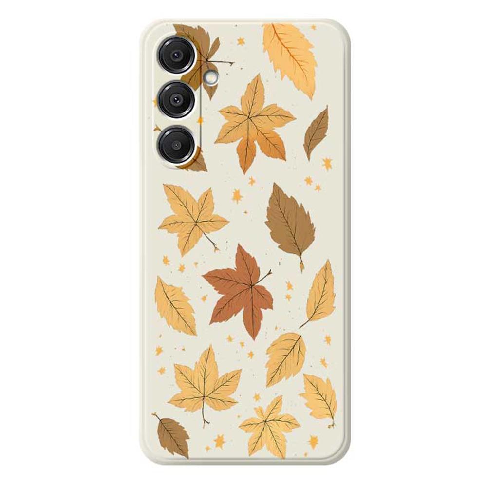 For Samsung Galaxy A16 5G/4G Case Maple Leaves Pattern Printing Straight Edge TPU Phone Back Cover