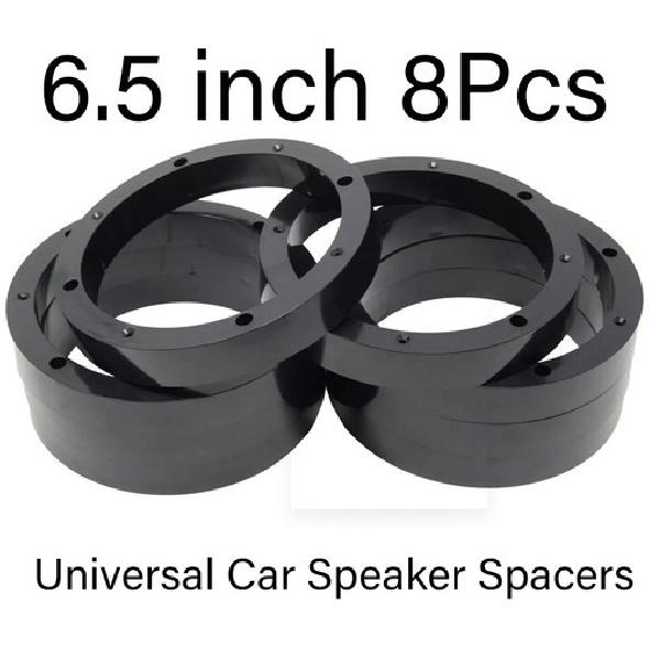 4 Pair 6.5" Plastic Truck Speaker Spacer Rings Subwoofer Mounting Adapter