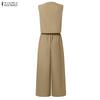 ZANZEA Completi Due Pezzi Casual da Donna per l'Estate: Canotte e Pantaloni