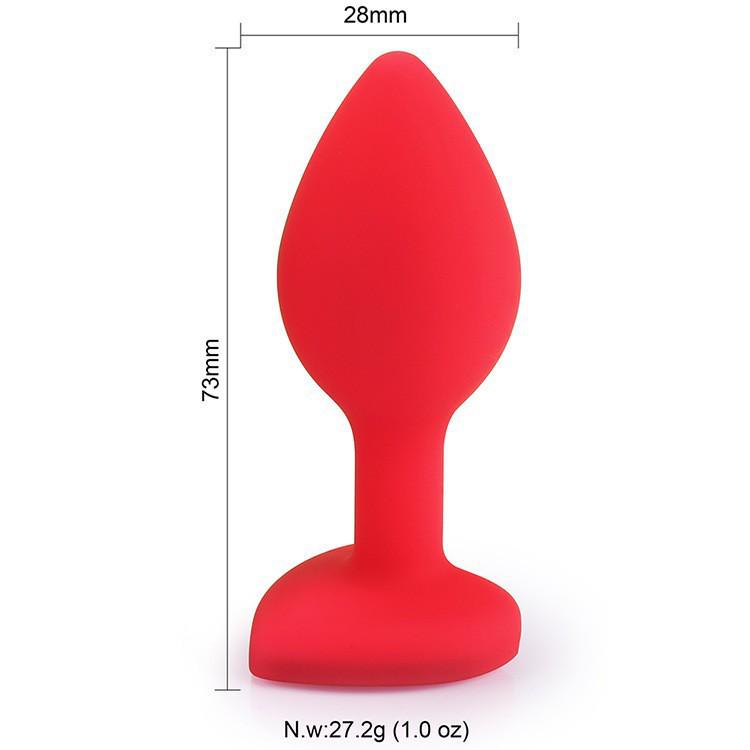Heart-Shaped Silicone Anal Plug – Adult Erotic Toy & Dilator