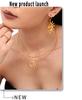 18k Gold-Plated Titanium Spiral Sun Pendant Necklace & Earrings Set