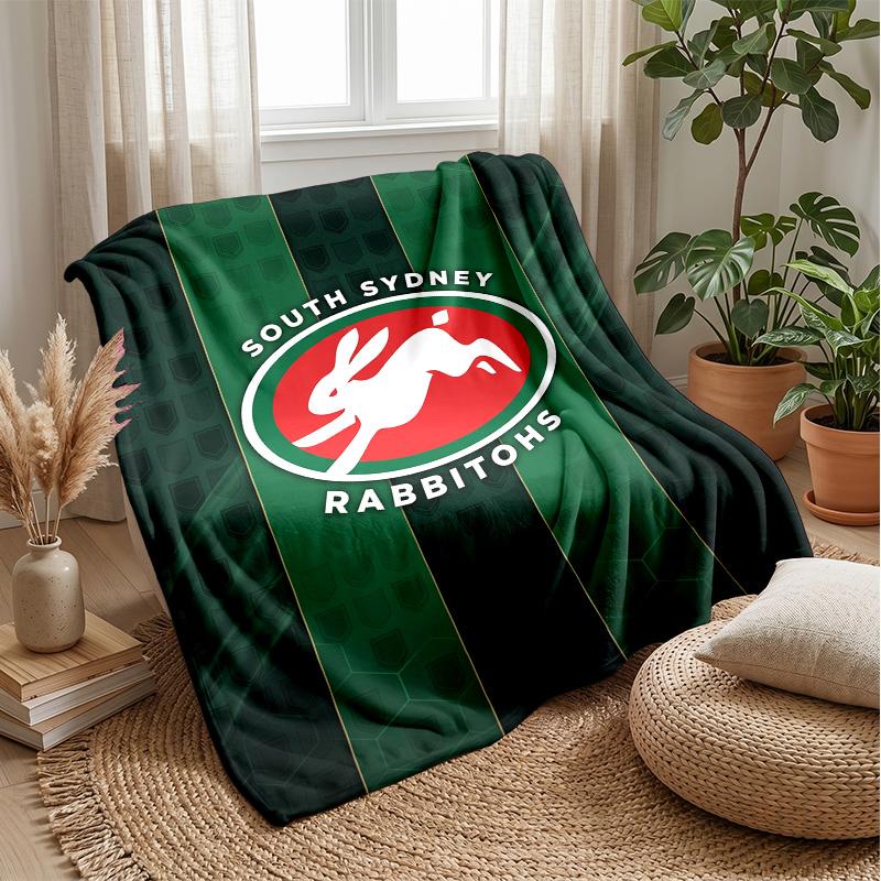 Coperta in Pile Flannel South Sydney Rabbitohs Coperta Calda e Accogliente per Divano Letto Viaggio Uso in Tutte le Stagioni