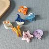 Creative Marine Organism Hairpins Interesting Cute Cartoon Small Hair Clip Starfish Jellyfish Mini Hair Accessories