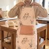 Cartoon With Pockets Cat Dog Sleeveless Aprons Oil-proof Soft Kitchen Apron Waterproof Cute Cooking Apron Woman/Man