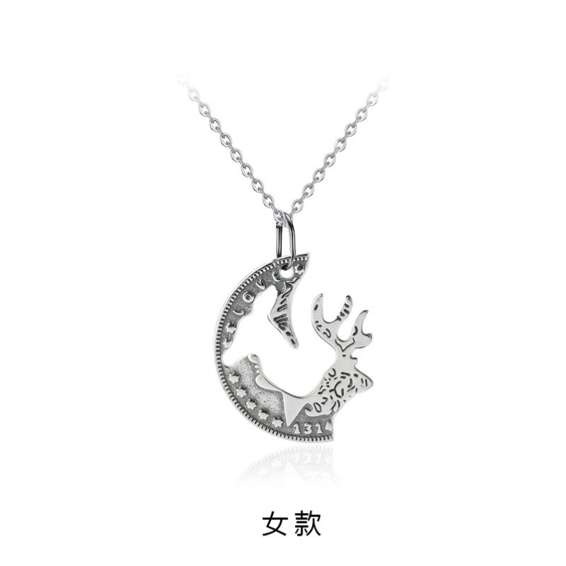 

Along The Way, Deer Has You, парное ожерелье, мужская и женская пара модных комбинированных подвесок, подарок на День святого Валентина