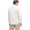UNIQLO Striped Print Solid Color Loose Long Sleeve Shirt Men shirts Light-Beige 460660-30