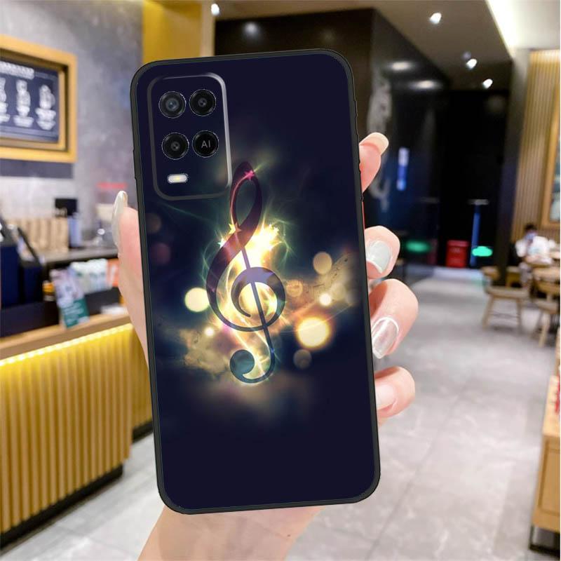 Music Note Symbol Piano Case For Oppo A98 A18 A38 A58 A78 A60 A80 A40 A96 A76 A16 A94 A74 A54 A15 A17 A57 A77 A5 Pro