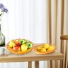 1PC Bamboo Vine Fruit Frame Plastic Rotundity Fruit Shop Ellipse Tray Storage Basket Weaving Supermarket Fruit Basket