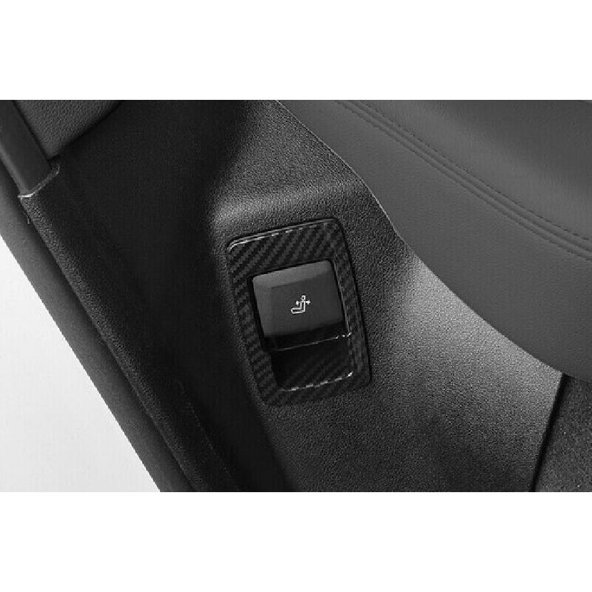 For BMW X3 G01 X4 2018- Carbon Fiber Rear Seat Button Switch Cover Trim 2PCS
