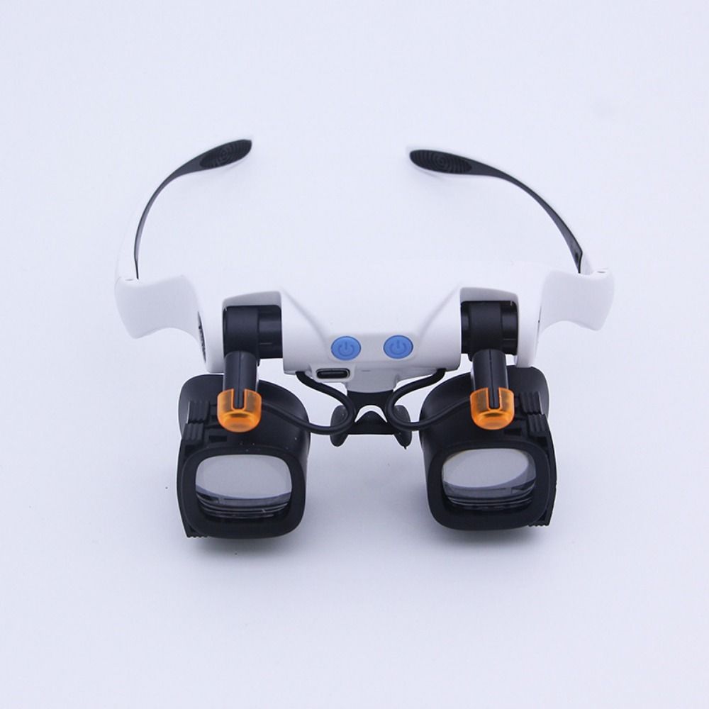 Professional LED Magnifying Glasses Rechargeable Jewelers Repair Wearing Magnifier  Jewelers