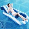 Inflatable Floating Lounge Chair with Sunshade - Glow-in-the-Dark Outdoor Tanning Pool, Water Slide Toy for Sunbathing & Splashing