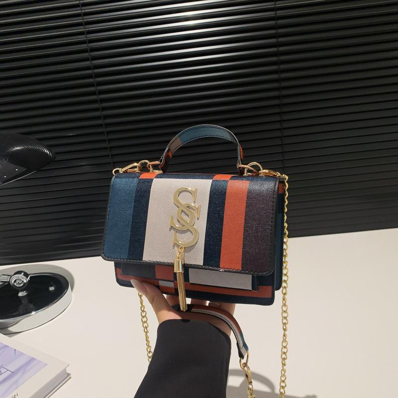 

Новая корейская повседневная сумка на одно плечо, контрастного цвета, подмышечная сумка, маленькая квадратная сумка, женская сумка