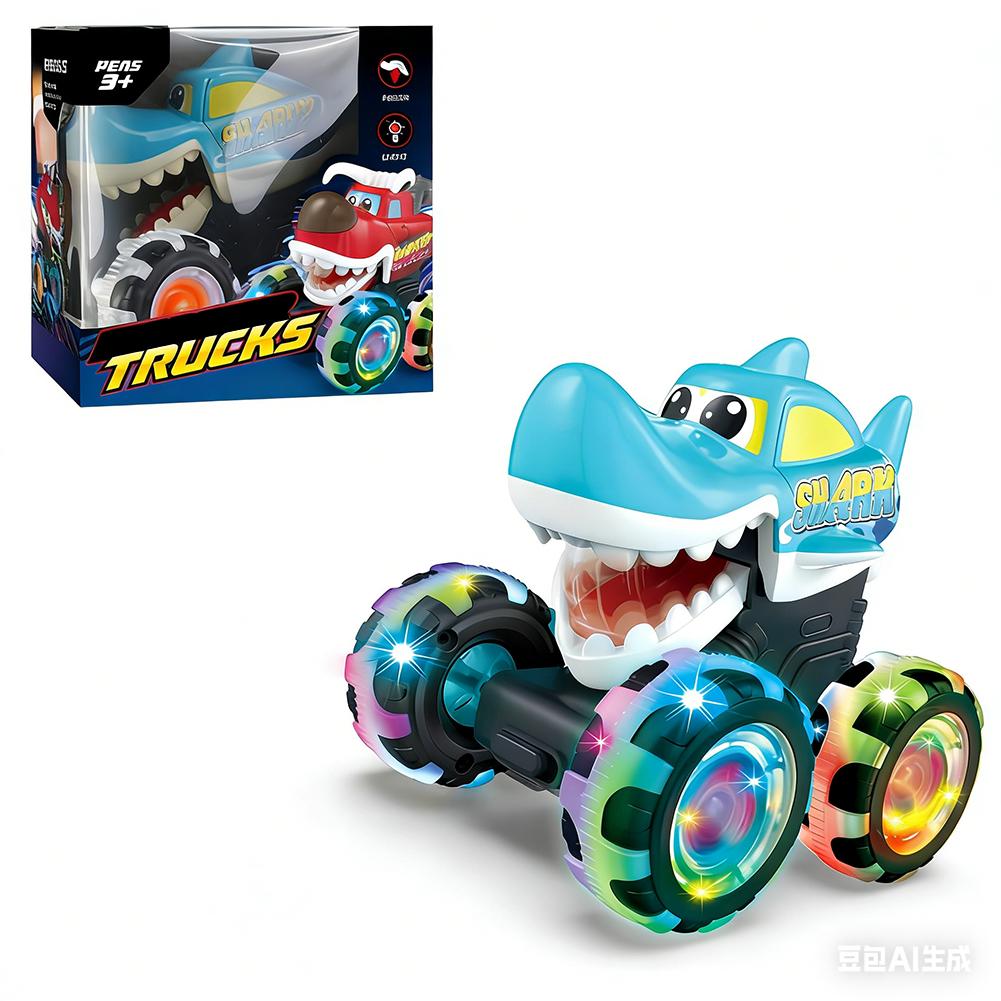 Monster Truck Toy Motion Activated Light-Up Cars Press & Go Cars for Boys Girls Birthday Christmas Gifts