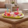 6Pcs/Set Little Bearshape Pudding Feeding Set Pretend Play Early Education Lunch Box Pudding Toy Kawaii Simulation Model