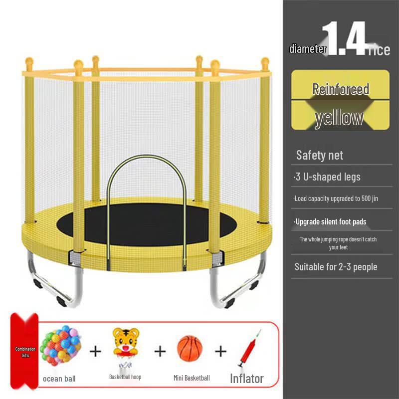 

TLXT Foldable Kids Trampoline with Safety Net