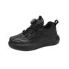 Children's small black shoes spring and autumn new boys and girls white sneakers students black dance shoes platform dad shoes