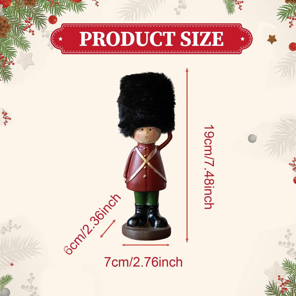 Weihnachts-Nussknacker-Figur Dekorative Tischfigur Handwerk Foto-Requisiten Harz-Ornament