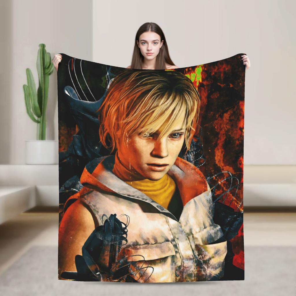 Silent Hill Horror Movie Games Super Soft Blankets Plush Bedding Throws Comfortable Couch Chair Flannel Bedspread Sofa Bed Cover