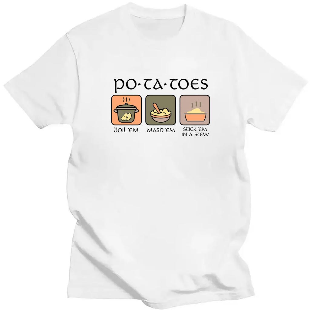 Potatoes Boil Em Mash Em Stick Em In a Stew Lord of the Rings Shirt Cutter Machine Lotr Taters Shirt Hobbit Shirt Bookish Merch