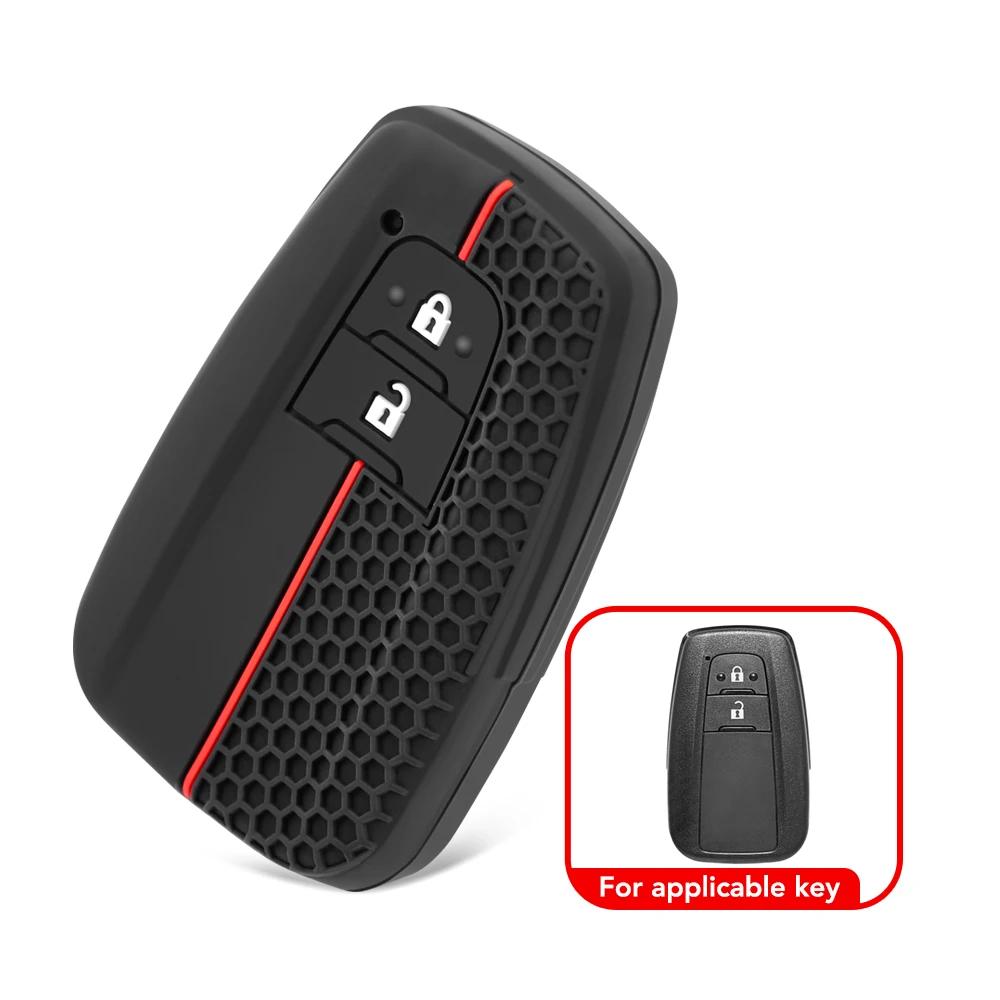 Autoschlüsseletui Schutz Silikon Schlüsselschale Abdeckung Autozubehör für Toyota Prius Camry Corolla C-HR CHR RAV4 Prado 2018 2022