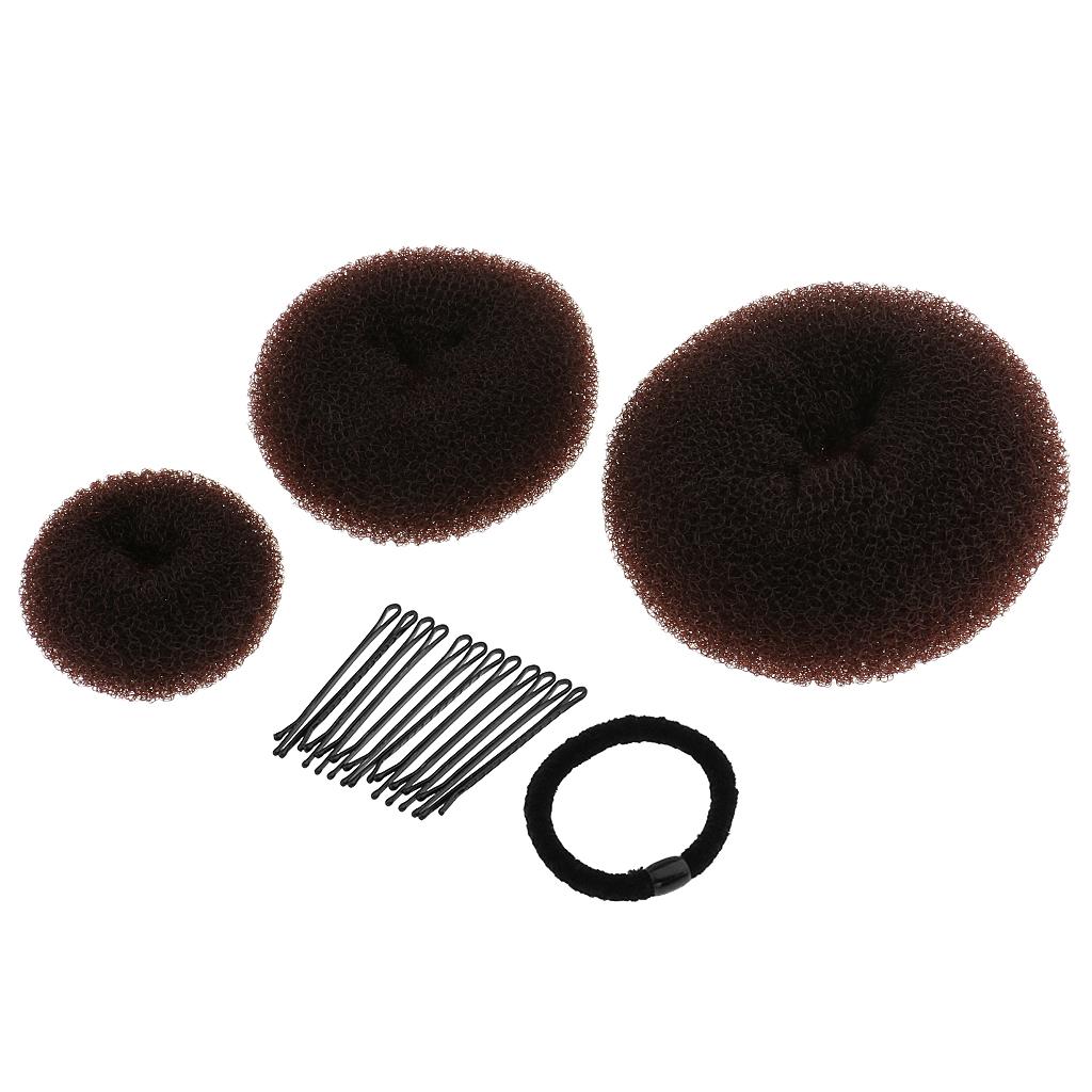 Donut Scrunchie Holder Hair Bun Ring Hairdressing Maker Tool for Girls