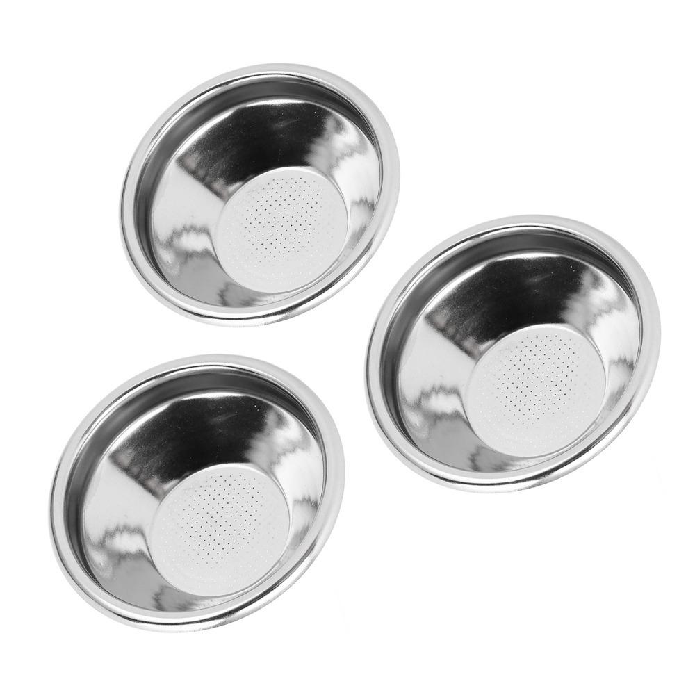 3pcs Set Stainless Steel Espresso Filter Basket Portafilter Filter Basket  For Espresso Machine