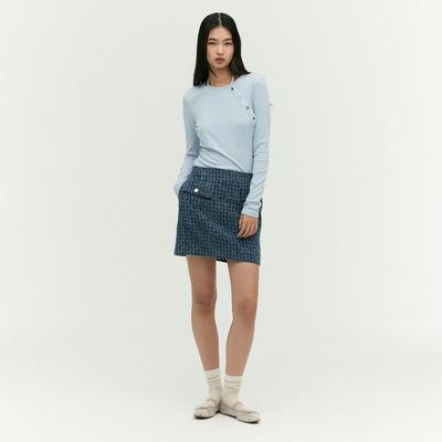 Ibiem Denim-Like Mini Skirt Emp2Dsk020
