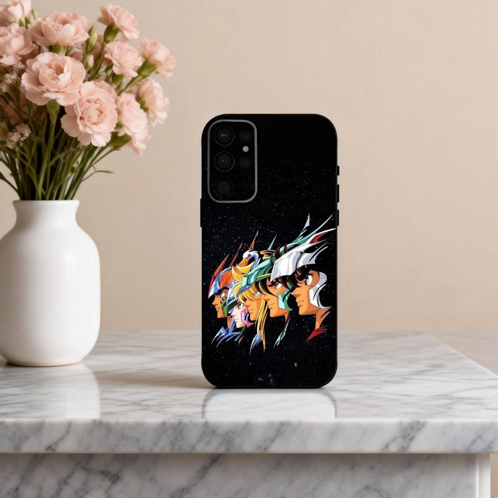 Anime S-Saint-T S-Seiya-A Phone Case For Samsung S25,S24,S21,S22,S23,S30,Ultra,S20,Plus,Others Soft Black Cover