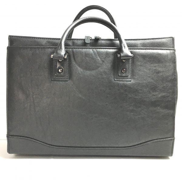 USED/BAGGEX Leather Briefcase Business Bag Black Made in Japan Trusted Quality