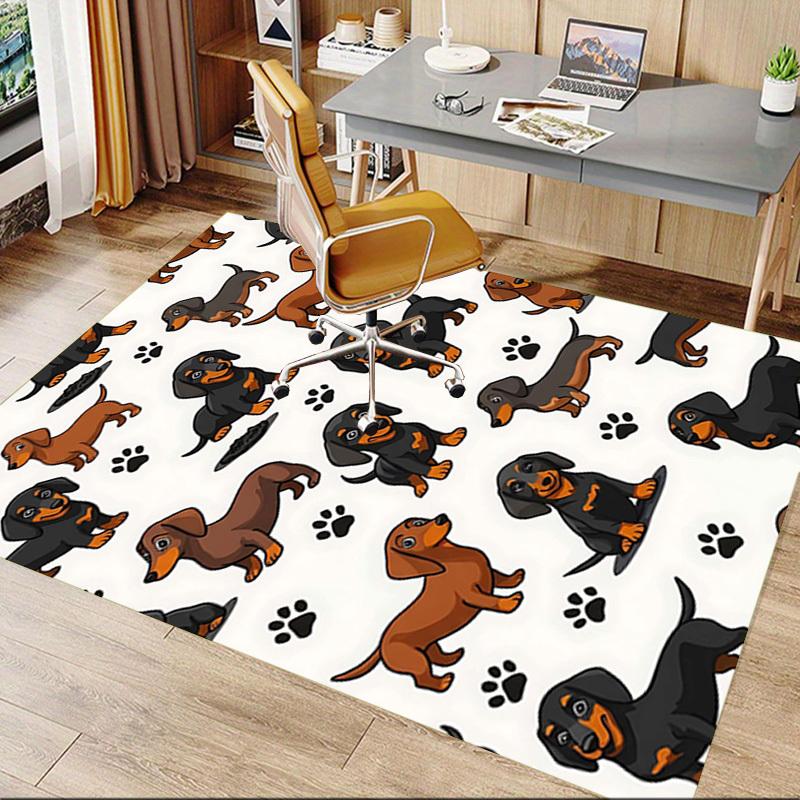 1PC Dachshund paw prints Extra Large Non-Slip Floor carpet, Office, family, bedroom, Studio - Large Area RugJ0398