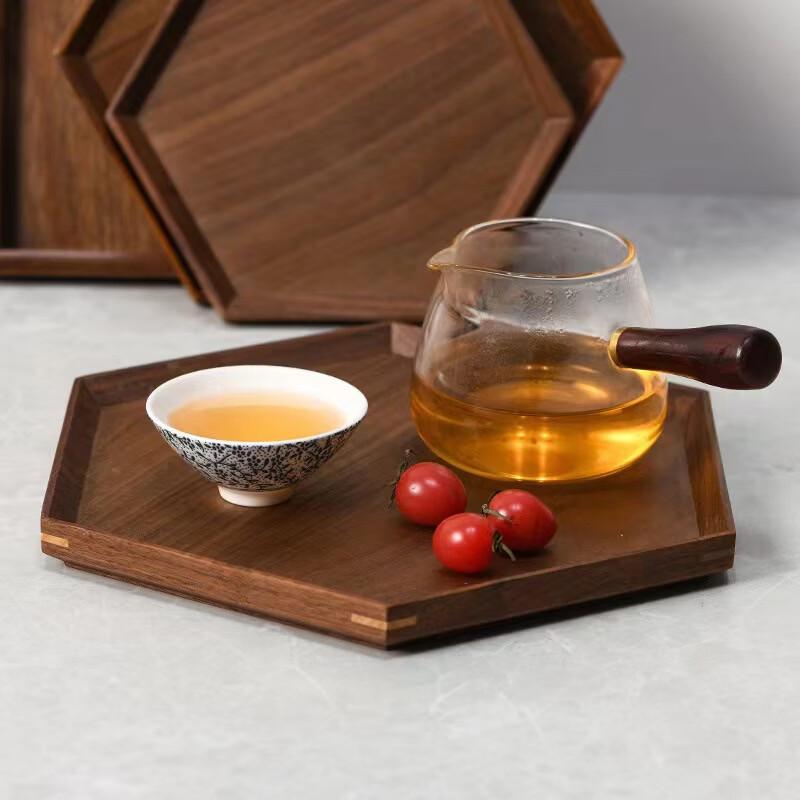 Black Walnut Solid Wood Rectangular Tea Tray