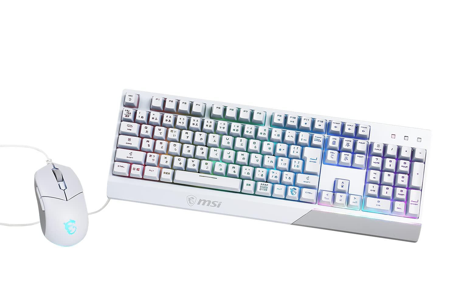 

MSI Vigor GK30 COMBO WHITE JP Ігровий набір клавіатури та миші KB576 Повнорозмірна клавіатура білий