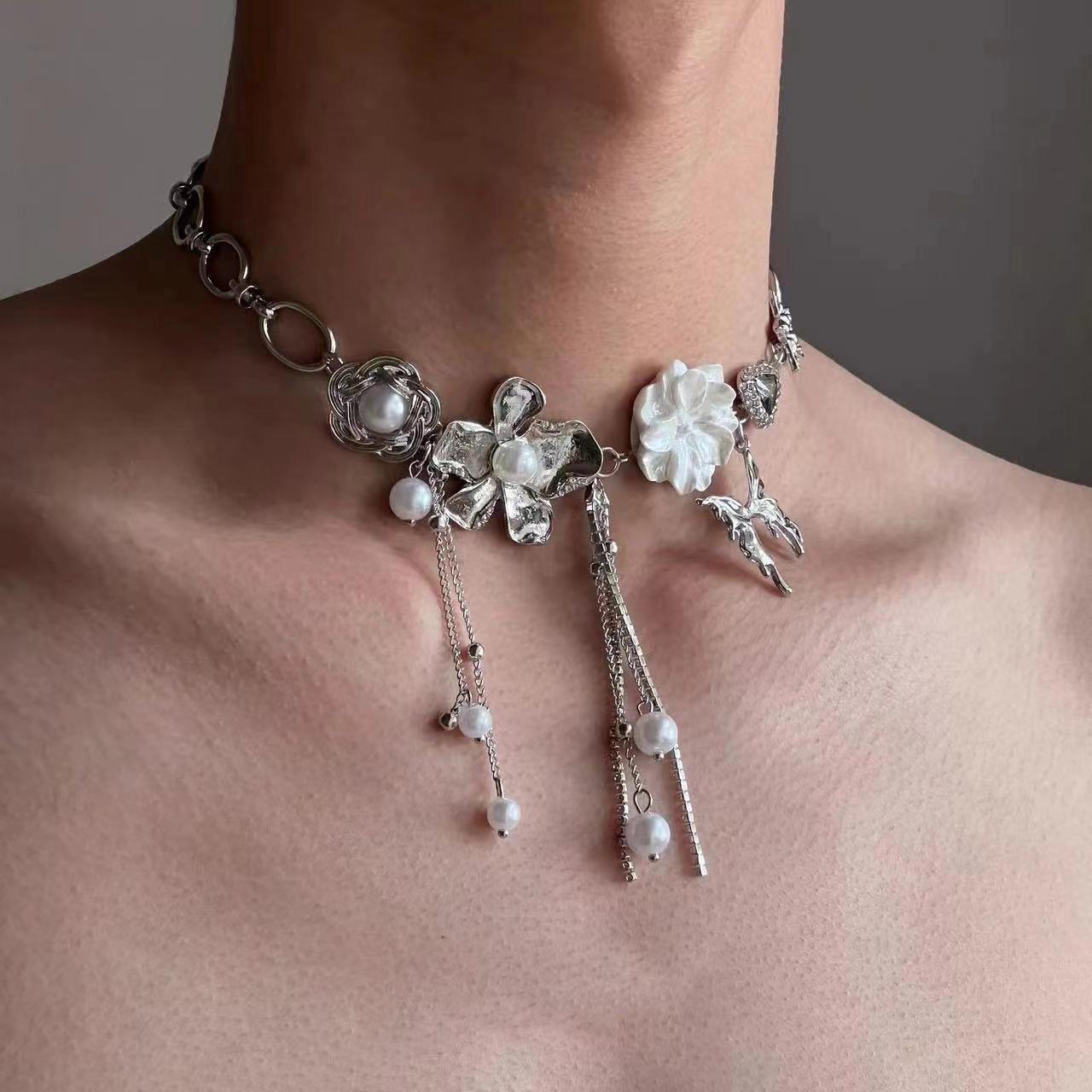 

Панк Стиль Хіп-Хоп Чокер Намисто для Чоловіків - Висококласний Ланцюжок на Ключицю, Y2K Субкультура Ювелірні Вироби, Солодкий та Крутий Комір