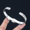 Gift For Women Bangle Flower Adjustable 925 Silver Natural Dendrite Tiger