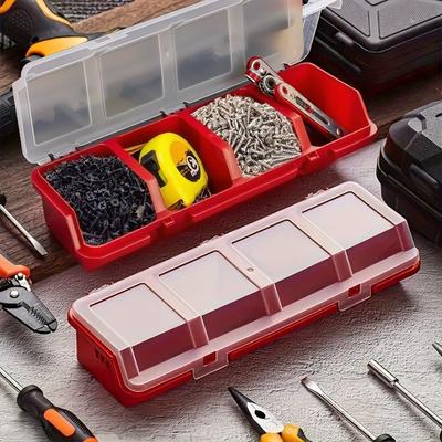 1/2pc Multi-Compartment Screws Organizer Box Durable Small Parts Plastic Jewelry Storage Case Hardware Accessories Boxes