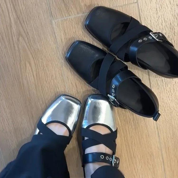 Fashion Women's Casual Flat Shoes Trend Autumn Winter Buckle Designer Women Sneakers Shallow Mouth Low-cut Shoes Zapatillas De Mujer